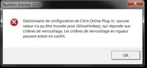 Ctx Online Plug-in Error id 2320
